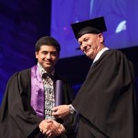 Photo of student graduating