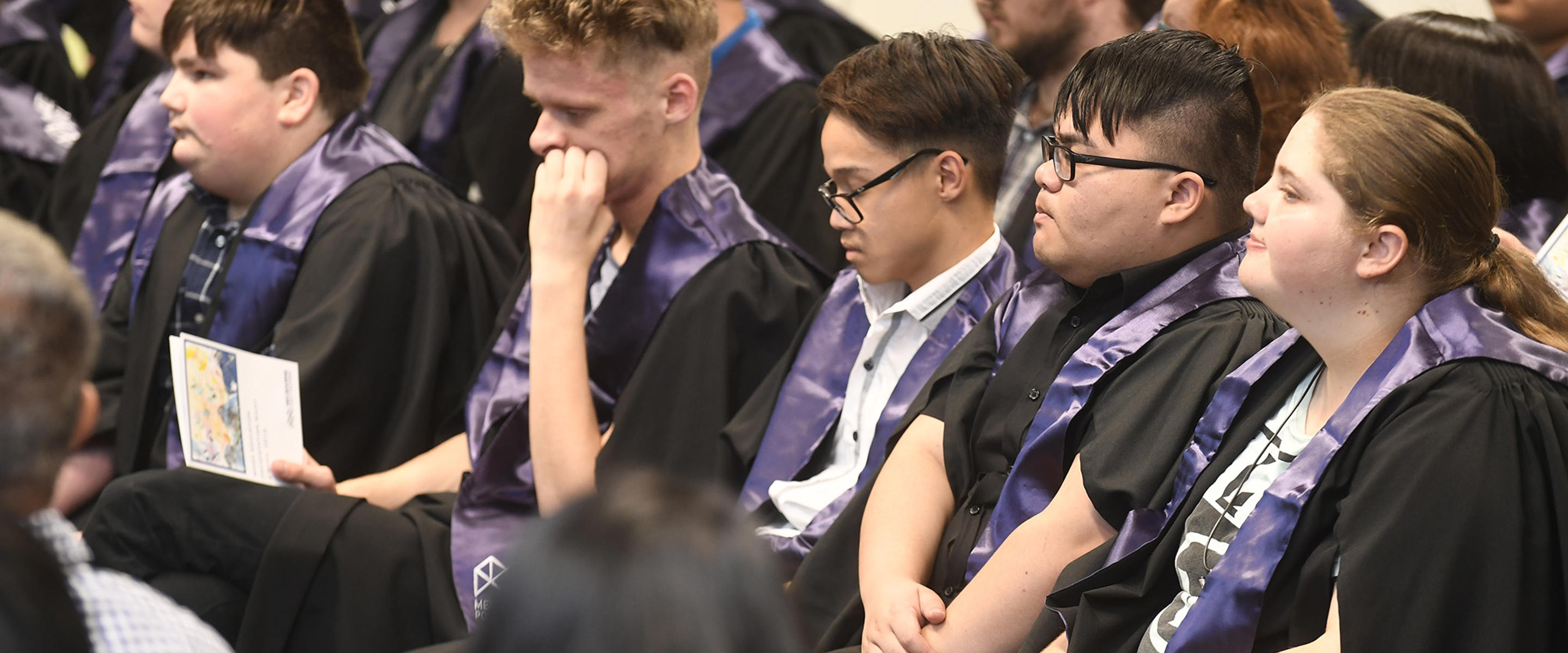 Melbourne Polytechnic work education students at their graduation ceremony